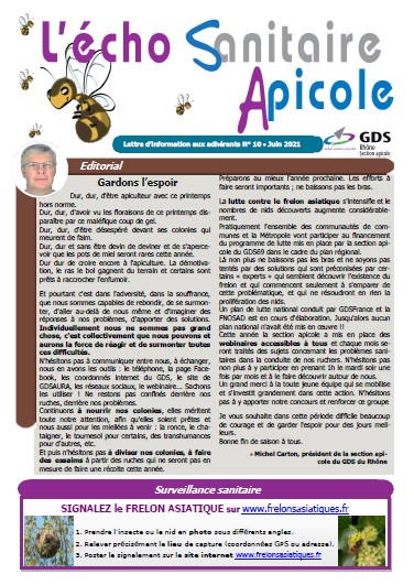 Première_page_echo_sanitaire_apicole_2021
