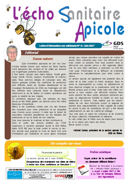 Premiere_page_Echo_sanitaire_apicole_juin2017