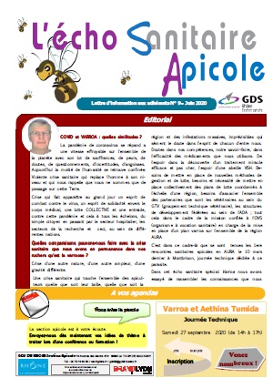 Premiere_page_Echo_sanitaire_apicole_juin2020